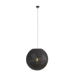 Landelijke hanglamp zwart 60 cm - Corda