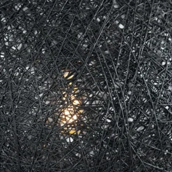 Landelijke hanglamp zwart 60 cm - Corda