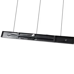 Landelijke hanglamp zwart langwerpig 3-lichts - Canna