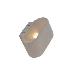 Landelijke ovale wandlamp beton - Arles