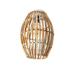 Landelijke plafondlamp bamboe en wit - Canna Capsule