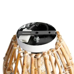 Landelijke plafondlamp bamboe en wit - Canna Capsule