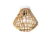 Landelijke plafondlamp bamboe met wit - Canna Diamond