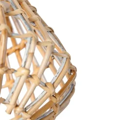 Landelijke plafondlamp bamboe met wit - Canna Diamond