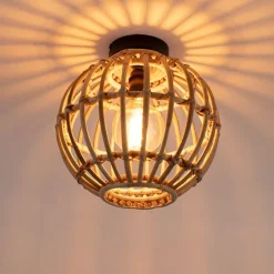 Landelijke plafondlamp bamboe 30 cm - Canna