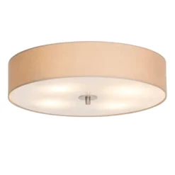 Landelijke plafondlamp beige 50 cm - Drum
