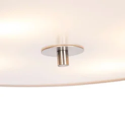 Landelijke plafondlamp beige 50 cm - Drum