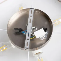 Landelijke plafondlamp beige 50 cm - Drum