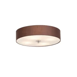 Landelijke plafondlamp bruin 50 cm - Drum