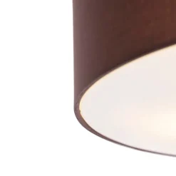 Landelijke plafondlamp bruin 50 cm - Drum