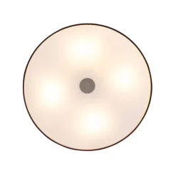 Landelijke plafondlamp bruin 50 cm - Drum