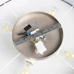 Landelijke plafondlamp bruin 50 cm - Drum