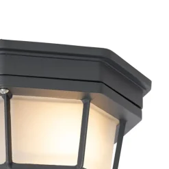 Landelijke plafondlamp donkergrijs 21,3 cm IP44 - Bri