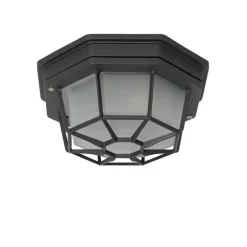 Landelijke plafondlamp donkergrijs 21,3 cm IP44 - Bri
