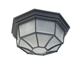 Landelijke plafondlamp donkergrijs 26,5 IP44 - Bri