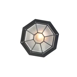 Landelijke plafondlamp donkergrijs 26,5 IP44 - Bri