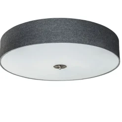 Landelijke plafondlamp grijs 70 cm - Drum Jute
