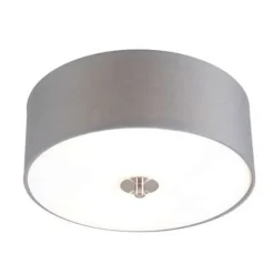 Landelijke plafondlamp grijs 30 cm - Drum