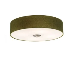 Landelijke plafondlamp groen 50 cm - Drum Jute