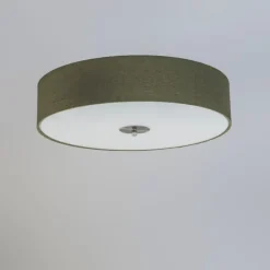 Landelijke plafondlamp groen 50 cm - Drum Jute
