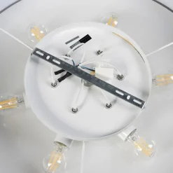 Landelijke plafondlamp grijs 70 cm - Drum