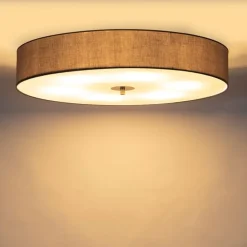 Landelijke plafondlamp grijs 70 cm - Drum