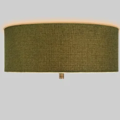 Landelijke plafondlamp groen 30 cm - Drum Jute