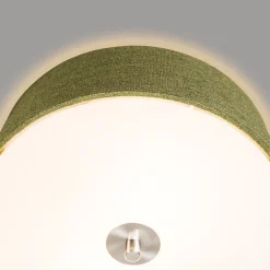 Landelijke plafondlamp groen 30 cm - Drum Jute