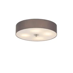 Landelijke plafondlamp grijs 50 cm - Drum