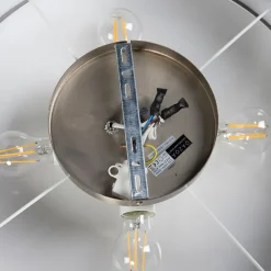 Landelijke plafondlamp grijs 50 cm - Drum