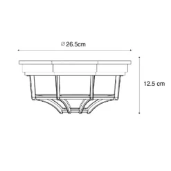 Landelijke plafondlamp roestbruin 26,5 IP44 - Bri