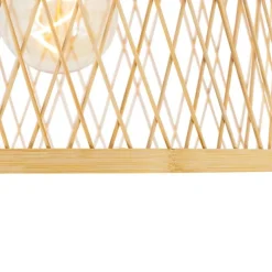 Landelijke plafondlamp rotan 40 cm IP44 - Calamus