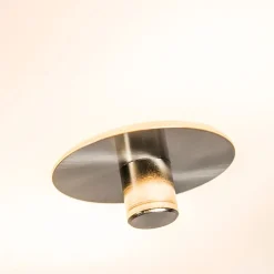 Landelijke plafondlamp taupe 30 cm - Drum Jute