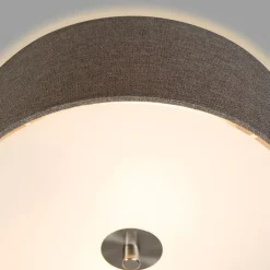 Landelijke plafondlamp taupe 30 cm - Drum Jute