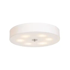 Landelijke plafondlamp wit 70 cm - Drum