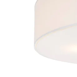 Landelijke plafondlamp wit 70 cm - Drum