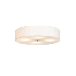Landelijke plafondlamp wit 50 cm - Drum