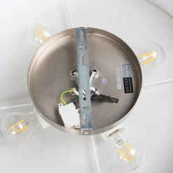 Landelijke plafondlamp wit 50 cm - Drum