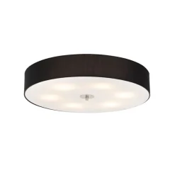 Landelijke plafondlamp zwart 70 cm - Drum