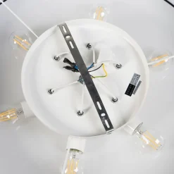 Landelijke plafondlamp zwart 70 cm - Drum