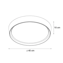 Landelijke plafondlamp zwart incl. LED 3-staps dimbaar - Jure