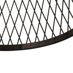 Landelijke plafondlamp zwart rotan 40 cm IP44 - Calamus