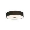 Landelijke plafondlamp zwart 50 cm - Drum Jute