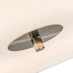 Landelijke plafondlamp zwart 50 cm - Drum Jute