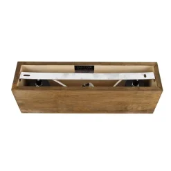 Landelijke plafondspot vintage hout 2-lichts - Bloc