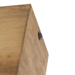 Landelijke plafondspot vintage hout 2-lichts - Bloc