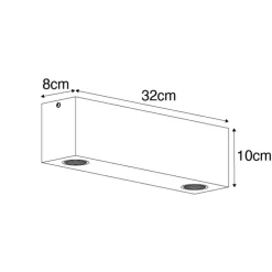 Landelijke plafondspot vintage hout 2-lichts - Bloc