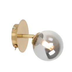 Landelijke spot goud verstelbaar met smoke glas - Athens