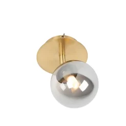 Landelijke spot goud verstelbaar met smoke glas - Athens
