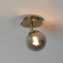 Landelijke spot goud verstelbaar met smoke glas - Athens